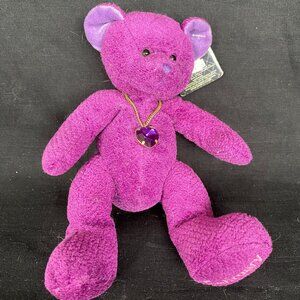 New w/tagRuss Bears Of The Month Purple Teddy Bear Plush February Amethyst Gift